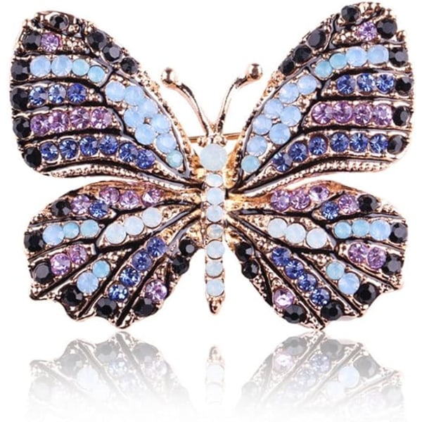 Krystal farverig sommerfugl broche til bryllup broche Brude Bouqu