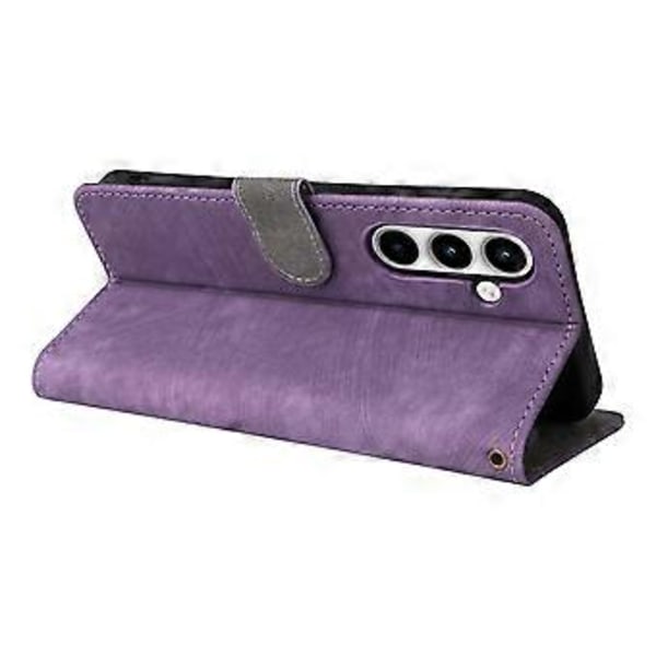 Læder Wallet Case med RFID-blokering til Samsung Galaxy A35 5G - Lilla (Lilla)