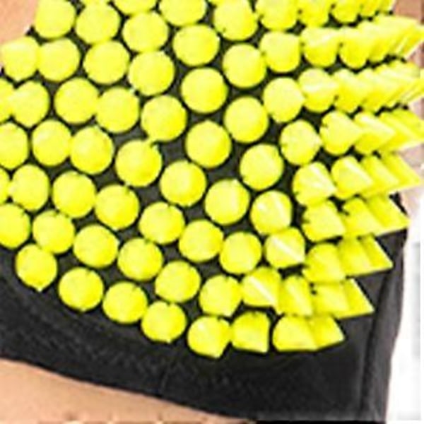 Nithäftad Korsett Handgjort Underkläder Lyx Push up BH för Klubbdamer Flickor Show (M Fluorescerande gul)