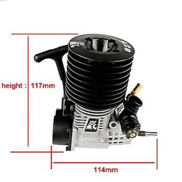 Metanolbil Nitro Motor for RC-bil 1/8 Truggy FC 28 Motor 4.58CC Trekkmotor Forgasser