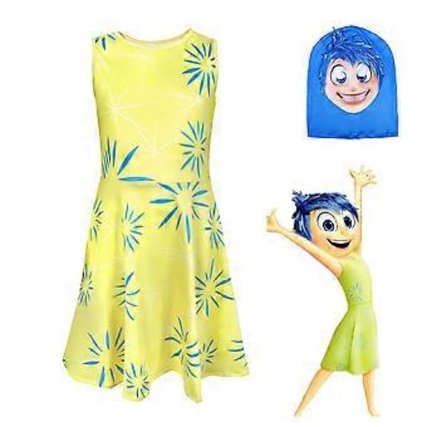 Insidan Ut 2 Cosplay Kostym Party Maskerad Set Jumpsuit Bodysuit för Män Kvinnor (120 Glädje)