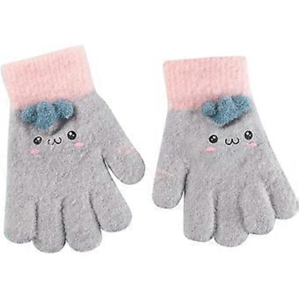 Fingerlösa Vantar för Bebisar, Vintertecknade Vantar för Småbarn, Flickor och Pojkar, Fotbollsvantar för Män, 2-pack, Grå+Grön