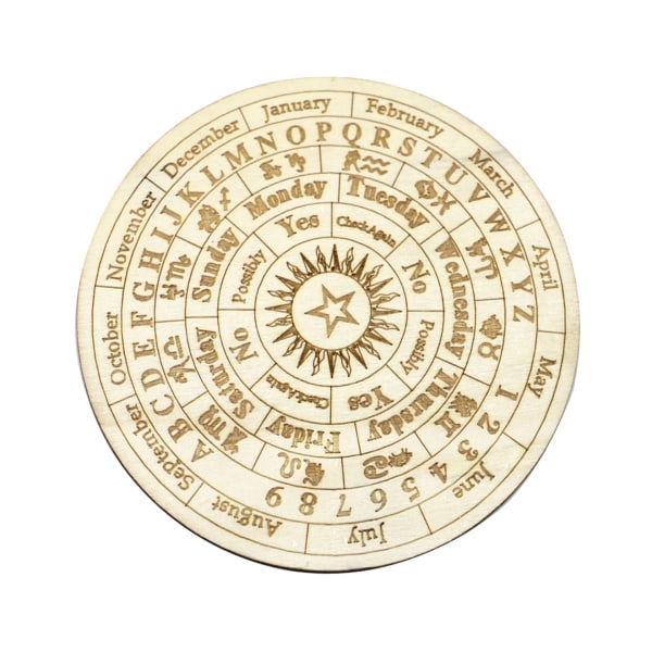 Ouija-brett i tre, polert, uten grader, spådom, metafysisk
