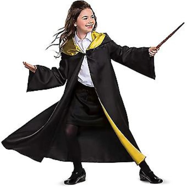 Harry Potter 6-delad magisk trollkarl Fancy Dress Cape Cloak Kostym (115CM Blå)