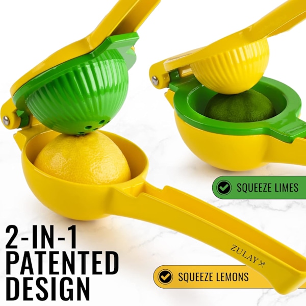 2-i-1 Citron- och Limepress - Handdriven Saftpress Citronpress - Max Ext