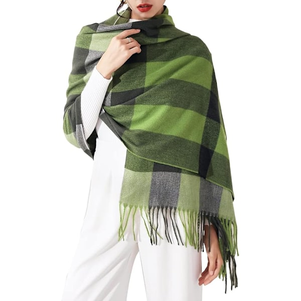 1 st Grön Sjal Kvinnor Elegant Kashmir Pashmina Sjal För Höst