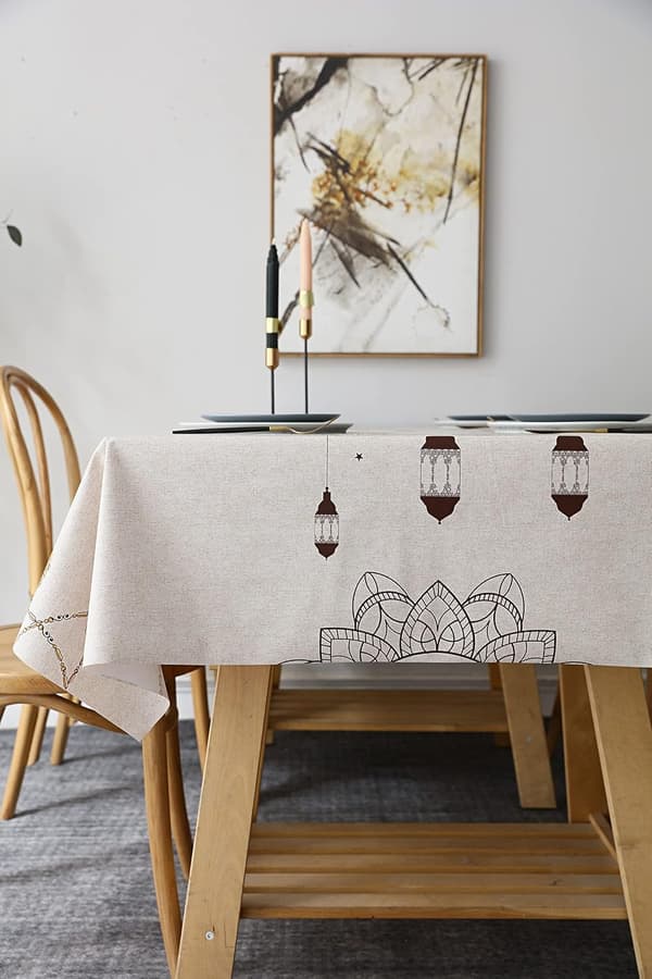 Rektangulär belagd duk, vattentät bordsduk, 140 x 180c