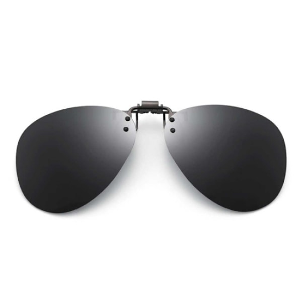 Sorte Clip-on Aviator solbriller pilotbriller