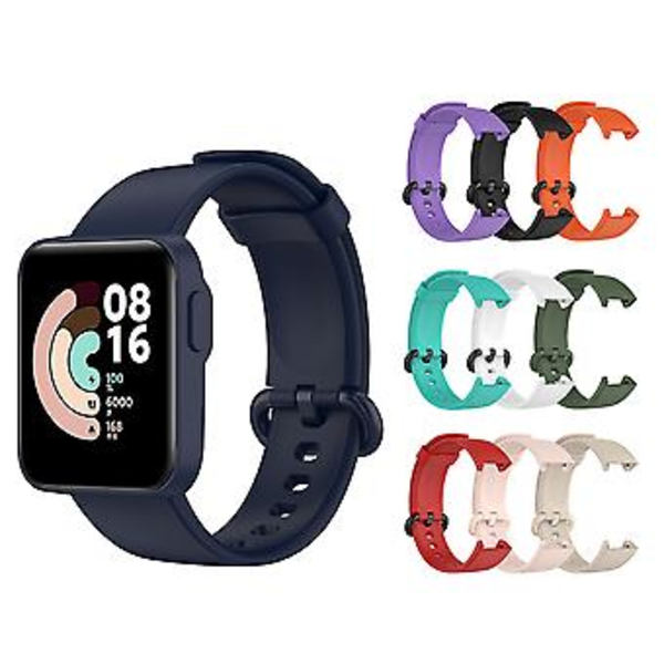 Silikoniranneke Mi Watch Lite/Redmi Watch - Yleinen Vaihtohihna (musta)