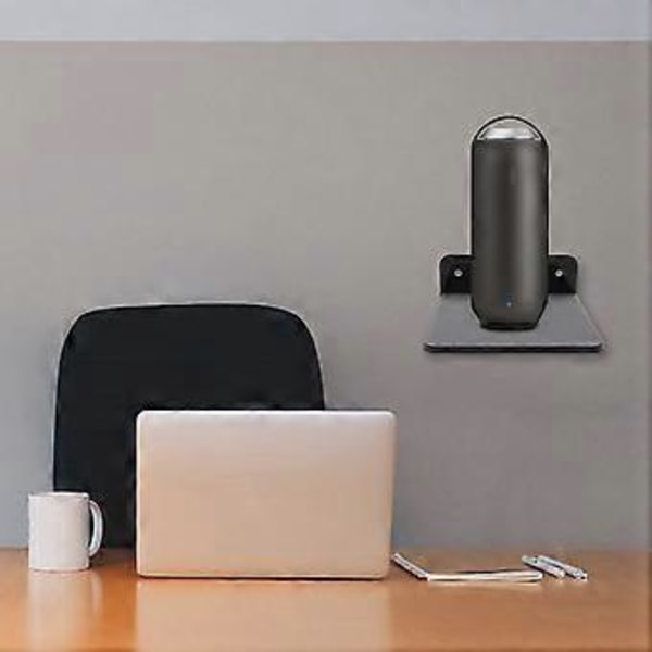 Vägghylla Högtalarstativ, Litet Vägghyllafäste för Bluetooth-högtalare, Mobiltelefoner, Leksaker (Svart)