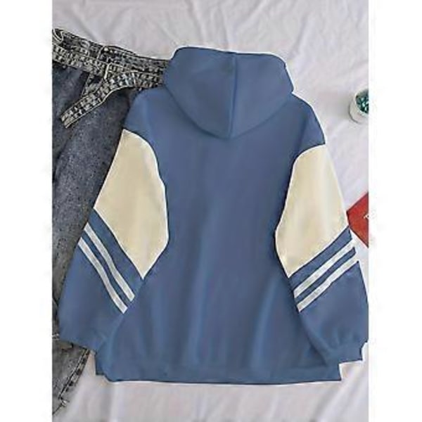 Hættetrøje løs snørehættetrøje langærmet fleece fortykket sweatshirt (XL Abrikos)