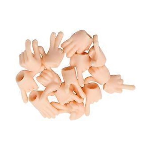 Miniature Dukker Håndmodel Dukke Figur Legetøj, 1/12 Skala til Dukker (hvid)