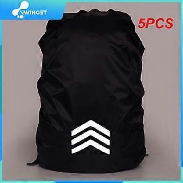 5-pack Ryggsäcksregnöverdrag Ultralätt Vattentät Ryggsäcksöverdrag Regnskydd Utomhus Väska Överdrag Camping Vandring Klättring Väska (Stil L 5-pack)