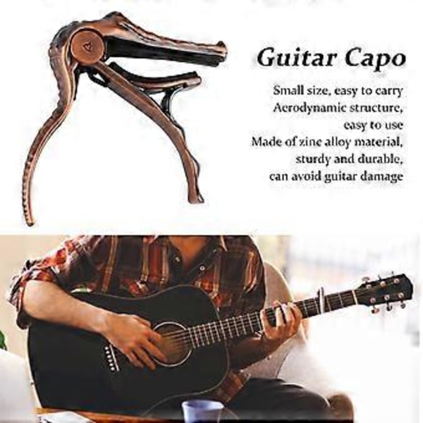 Gitar-Capo i Sinklegering Bronse Aerodynamisk Struktur Elektrisk Akustisk Gitar-Capo( )
