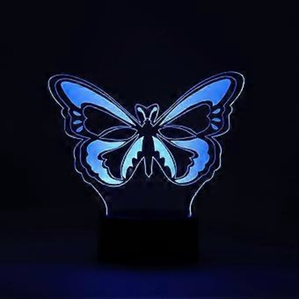 Nattlampa 7 Färger Touchkontroll USB-Laddning Batteridriven 3D Vivid Form Sänglampa för Sovrum Barnrum