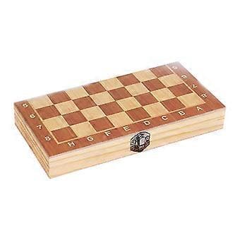 Bærbart Skak Backgammon Sæt Brætspil til Turneringstræning Begynder (29cm x 29cm)