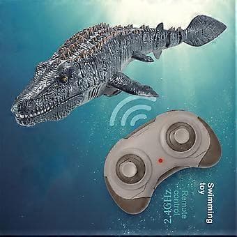Fjernstyret Mosasaurus Vandlegetøj RC Dinosaur Simulation Dino Lys Spray ( )