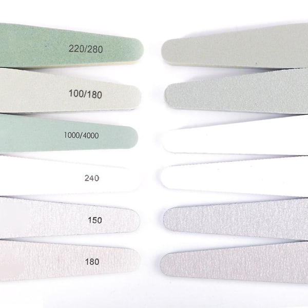 6pcs/box Mixed Combination Nail Files, Double Sided Nail Files Polishing Eva Polishing Strip Nail File