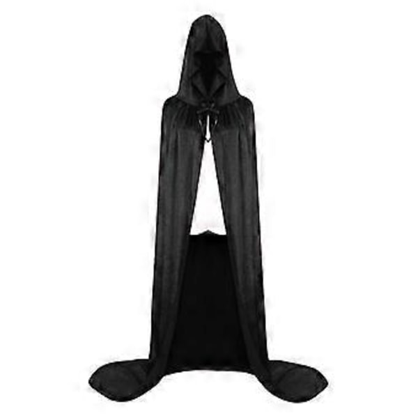 Halloween Kappe Halloween Kappe Cosplay Maskerade Kostume Heksekappe Hekse Elf Kappe Troldmandskostume (XL Sort)