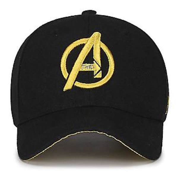 Herrar Avengers Broderad Baseballkeps Justerbar Snapback Solskydd Brättehatt (Svart C)