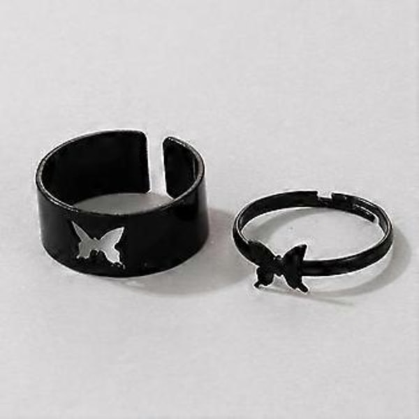 Luova Ontto Ins Persoonallisuus Punk-tyylinen Pariskuntasormussetti