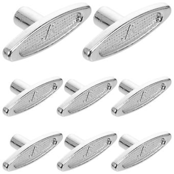 8 st Metalliska Uppvindningsnycklar i T-Form, Ersättningsnycklar för Uppdragbara Smyckeskrin, 2,5 x 2 cm