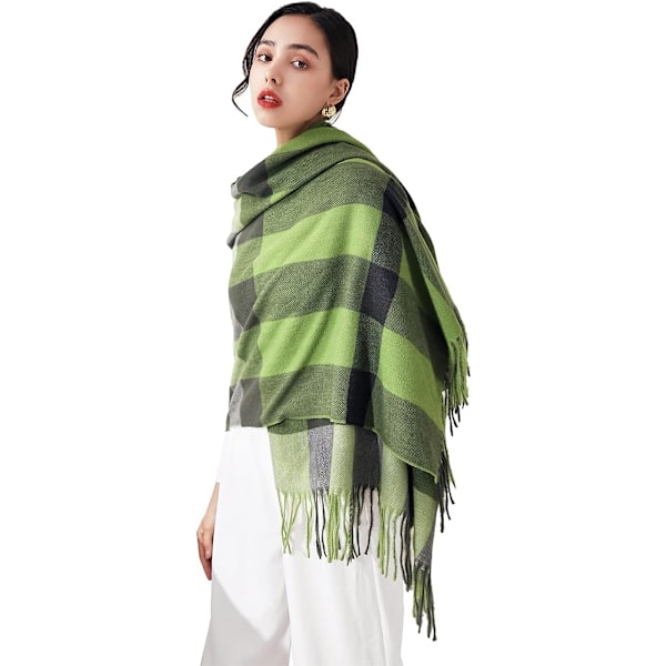 1 st Grön Sjal Kvinnor Elegant Kashmir Pashmina Sjal För Höst