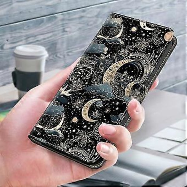 För iPhone 16 Pro Max Fodral PU Läder Plånbok Flipskydd med Ställfunktion (Stil I)