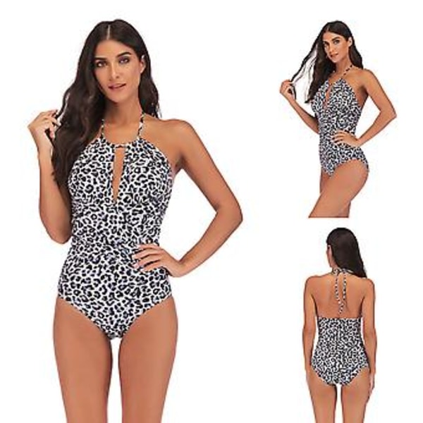 Girl’s swimsuit  conservatively thin pattern one-piece bikini swimwear L