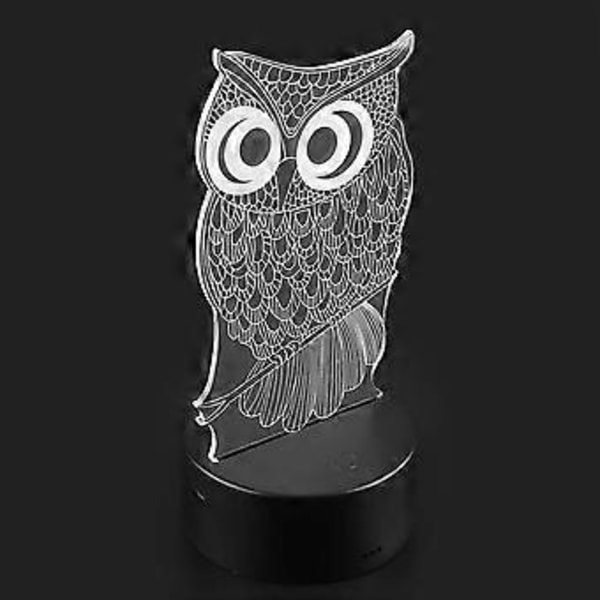 Fjärrkontroll 3D Nattlampor Bordslampa LED Illusionslampor (Svart Bas utan Fjärrkontroll)