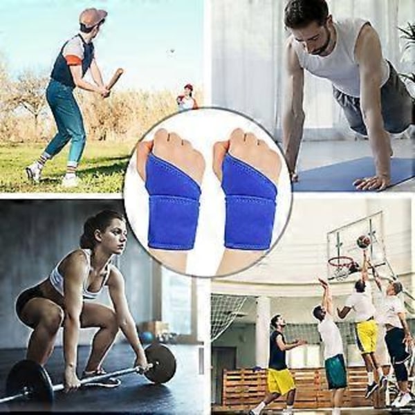 2 stk. Håndleddsbeskytter Sports Fitness Wrap håndleddsstropp Vektløfting