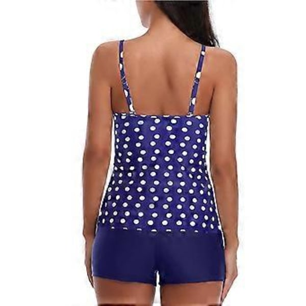 Tankini-badedragter til kvinder, lagdelt flæse-tankinitop med drengehorts, todelt badedragt (style1428)