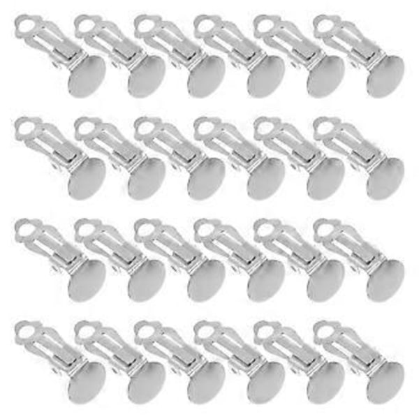 100 st Clip-on Örhänge Baser Säkra Icke-Piercade Öronklämmor DIY Örhänge Tillbehör