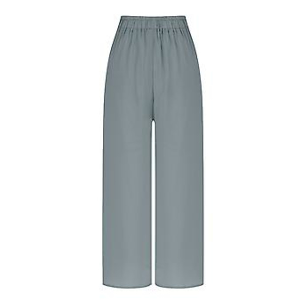 Dame Chiffon Vidbenet Bukser Store Løse Temperament Casual Bukser Skørtebukser Kvinder XXXXXL Blå