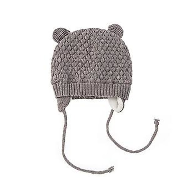 Vinter Baby Hat Handske Sæt Til Børn Beanies Barn Pom Strikket Hat Varmt Bonnet Sæt (Hvid)