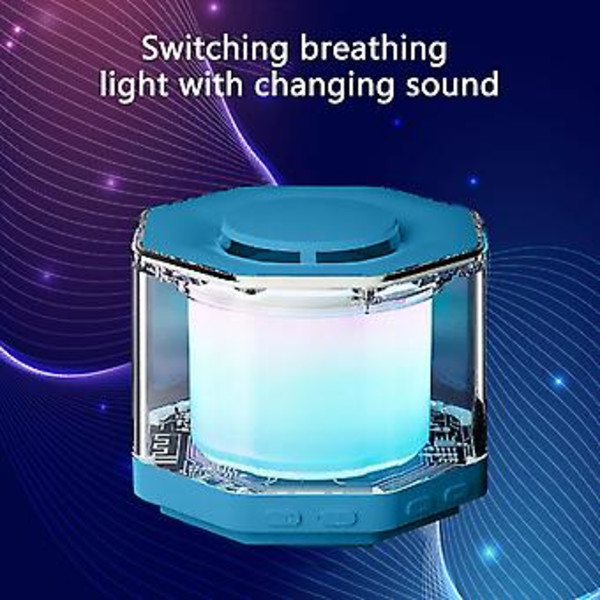 Ulkoilmakäyttöön sopiva pieni subwoofer, värillinen valo, kristallilasi, langaton Bluetooth-kaiutin BU
