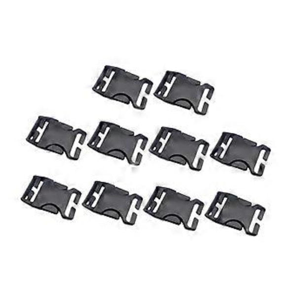 10 st Snabbspännen Ingen Sömnad Krävs Spännen Halkfria Ersättningsreparationer DIY Sidospänne för Ryggsäck Midjeväska (8cmx3.8cm)