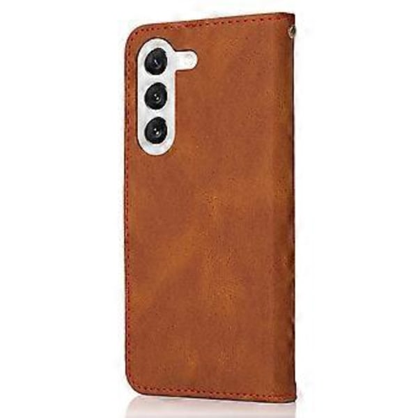 Cover til Samsung Galaxy A26 5G, farvesplejset pung, stativ, læder telefoncover med håndledsrem (Style C)