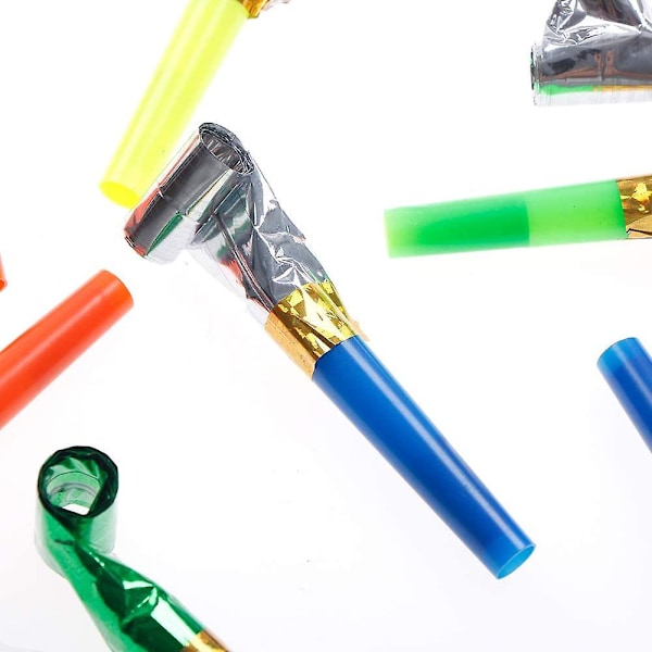 20 stk. støjfrembringer lille udblæsning plastikfløjte børns fødselsdag