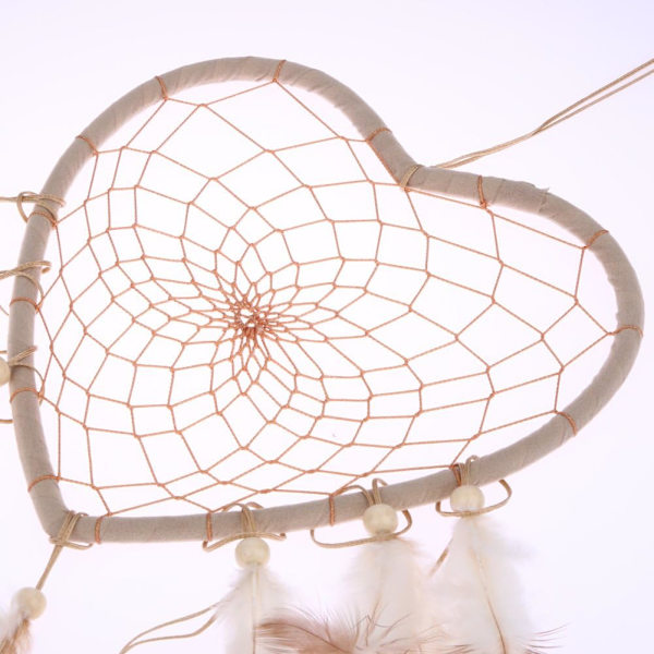 Net Dreamcatcher, Rattan, Hvid, Diameter: 13cm/5.12\", Størrelse: Lang