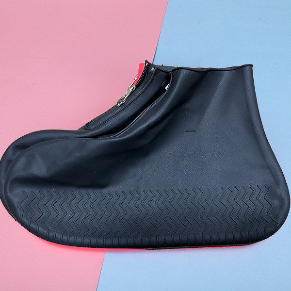 Vedenpitävät kengänsuojukset vetoketjulla, mustat, L29CM