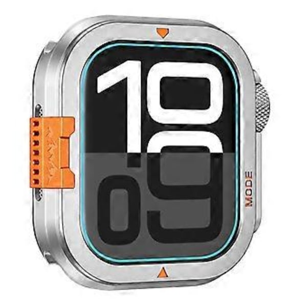 Skyddsfodral för Apple Watch Series 10 46mm, Fallsäkert Metall + PC Klockfodral (Silver)