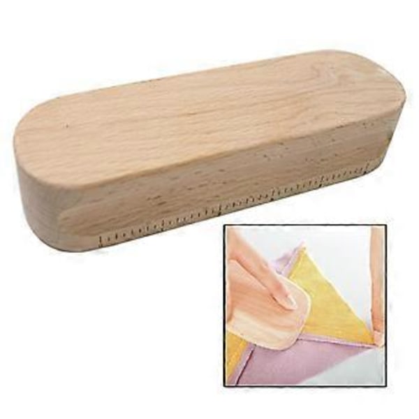 Wood Tailors Clapper Tilkkutöiden Saumojen Tasoitustyökalu Ompeluun ja Vaatteiden Tehtailuun (17,8x5,5x3,8cm)