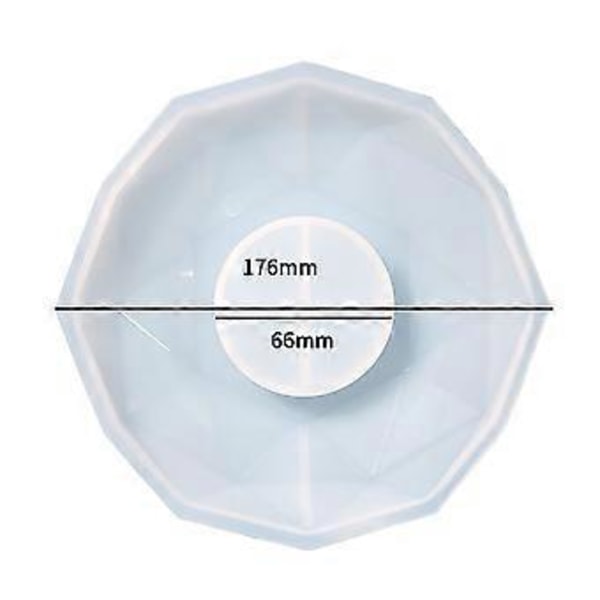 Polygon Harpiks Silikonform DIY Veggklokke Epoksyharpiksform Håndlaget Harpiks Silikonformsett for Stue Hengepynt (Sett 4)