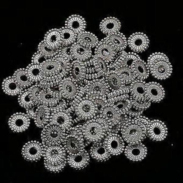 2x 100 stycken Metallpärlor Boll Distanspärlor Pärlor Distanspärlor