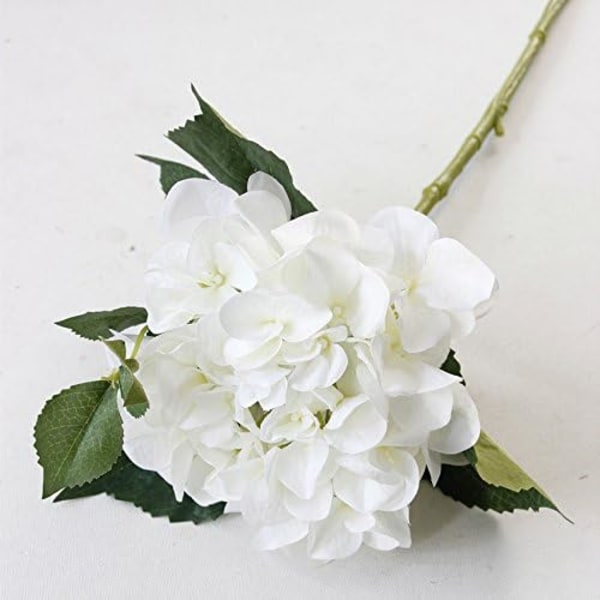 Konstgjorda vita hortensia blommor 3PC siden hortensia blommor konst