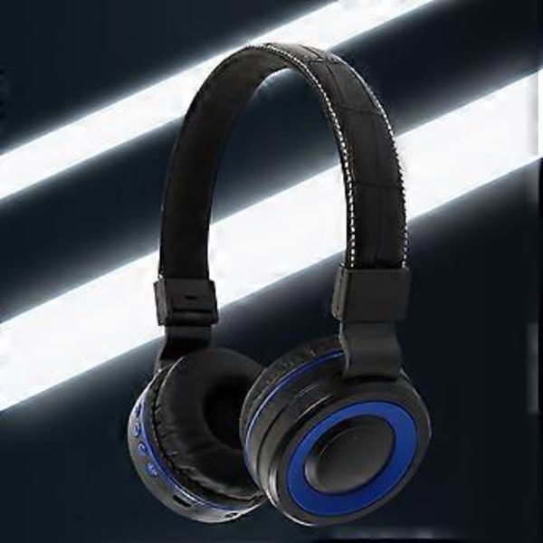 Over Ear Bluetooth Hodetelefoner Trådløst Headset Med Innebygd Mikrofon Myke Øreklokker Uttrekkbar Holder Støtte Tilkobling av Lydkabel & Kort