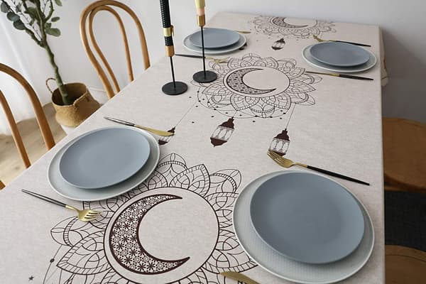 Rektangulär belagd duk, vattentät bordsduk, 140 x 180c