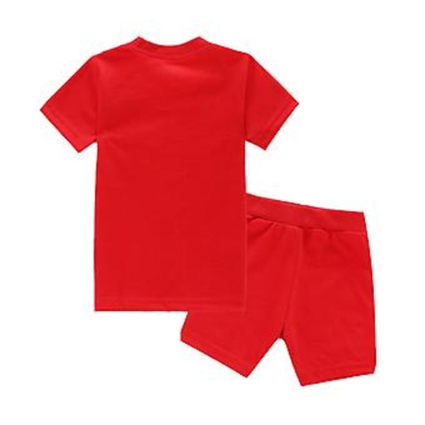 2-8 År Børn Marvel Superhelt T-shirt Shorts Sæt Nattøj Gaver (5-6 År Iron Man)