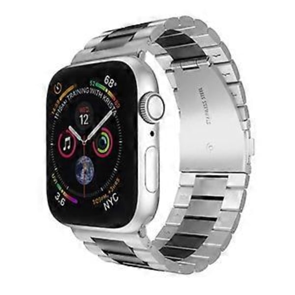 Kompatibel med Apple Watch Rem 38mm-40mm/ 42mm-44mm Udskiftning Rustfrit Stål Metal Rem til Apple Watch Series 5/4/3/2/1 (38 til 40mm midten sort)